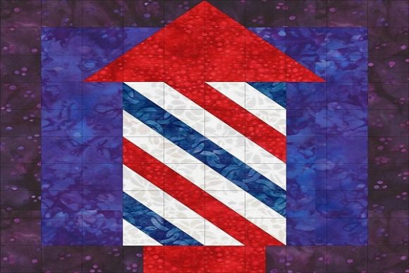 Patriotic Sampler Block 06 - Fireworks