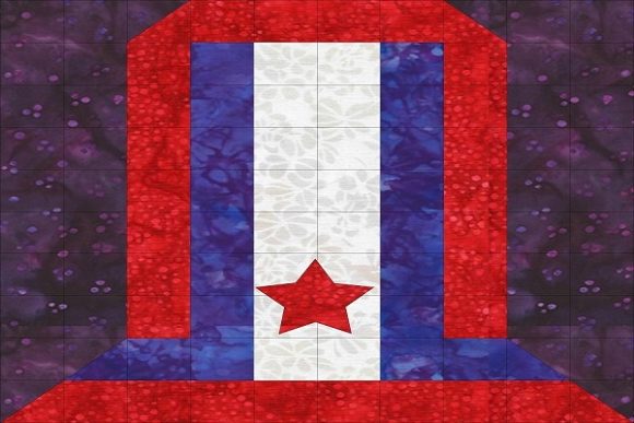 Patriotic Sampler Block 07 - Hat