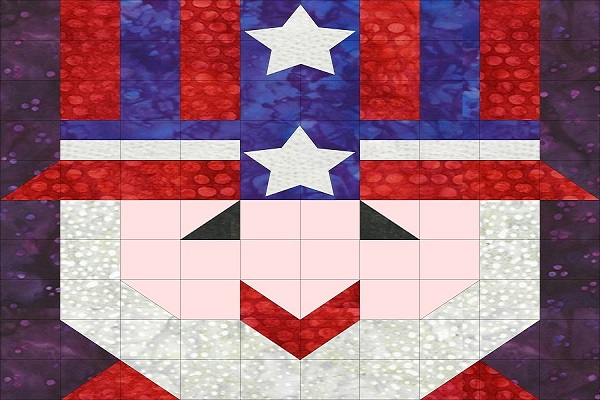 Patriotic Sampler Block 08 - Uncle Sam