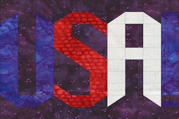 Patriotic Sampler Block 09 - USA
