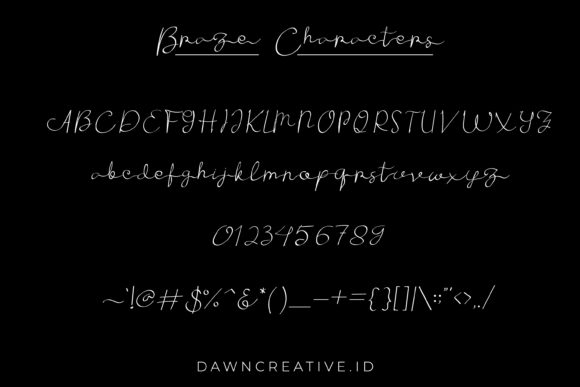 Braze Font - Preview 3