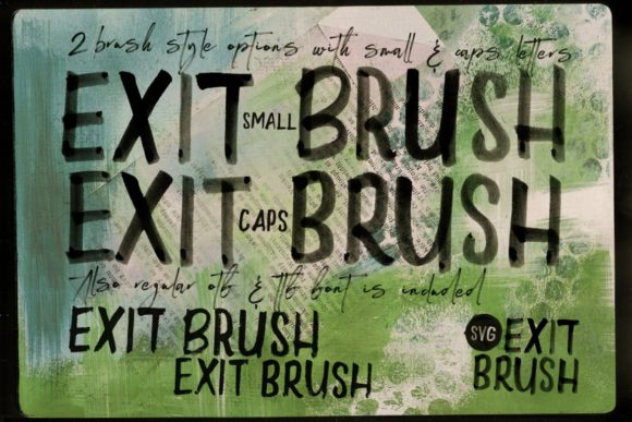 Exit Brush Font - Preview 1