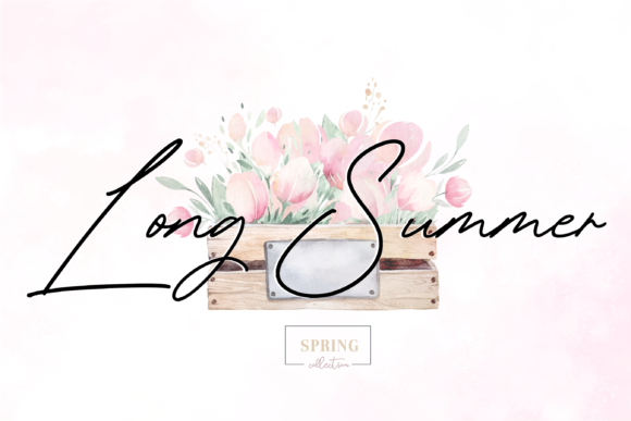 Gardenia Summer Font PNG with transparent background - Preview 2