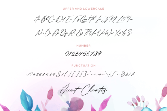 Gardenia Summer Font PNG with transparent background - Preview 5