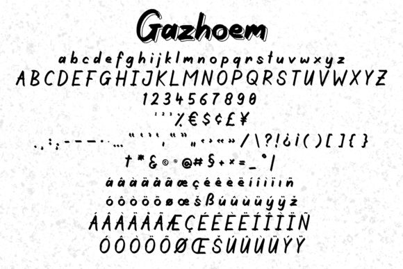 Gazhoem Font PNG with transparent background - Preview 6
