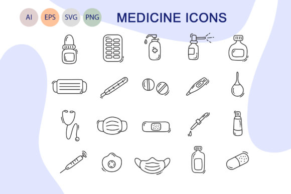 Medicine Line Icons