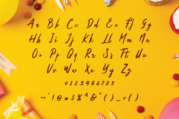 Mother Caramel Font PNG with transparent background - Preview 2