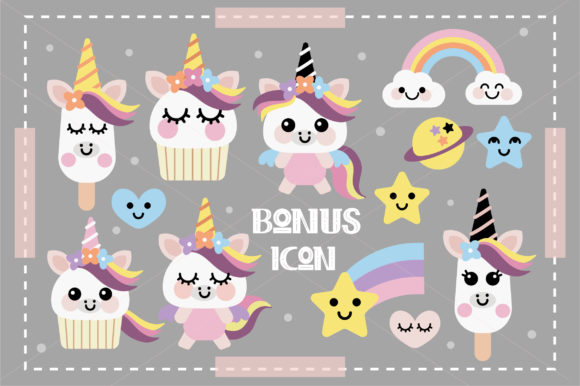 Pink Unicorn Font PNG with transparent background - Preview 2