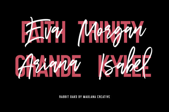 Rabbit Oaks Font PNG with transparent background - Preview 2