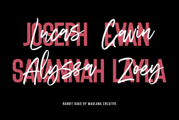 Rabbit Oaks Font PNG with transparent background - Preview 6