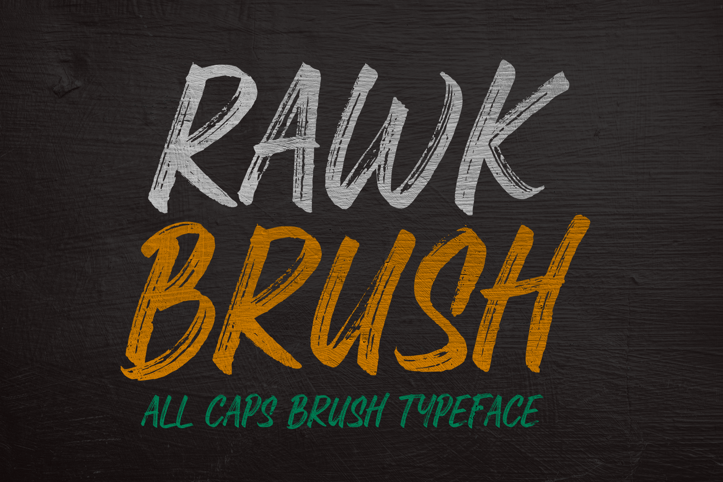 Rawk Brush — raw rough edgy brush script font by hptypework