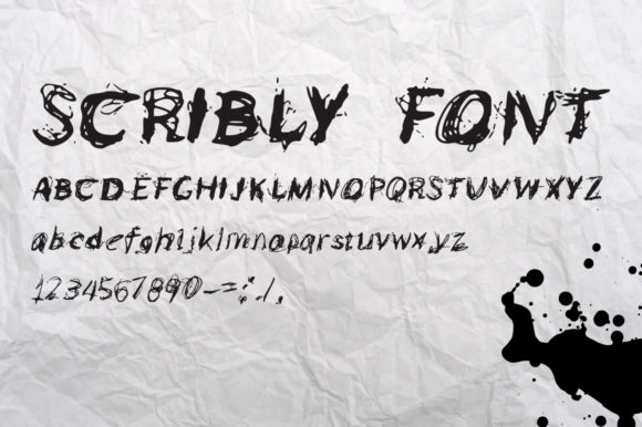 Scribly Font PNG with transparent background - Preview 3