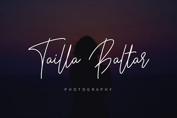 Parachute Signature Font PNG with transparent background - Preview 1