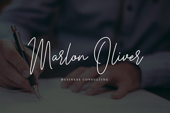 Parachute Signature Font PNG with transparent background - Preview 3
