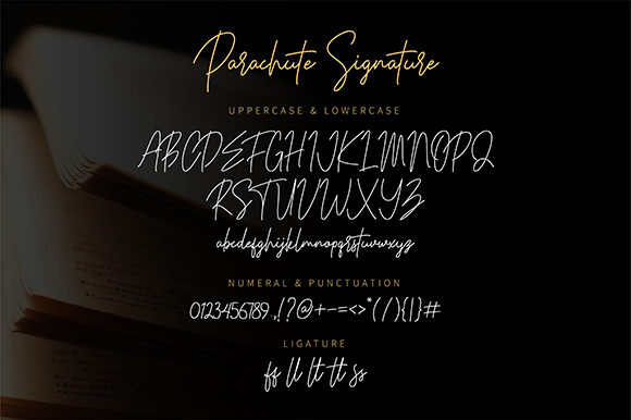 Parachute Signature Font PNG with transparent background - Preview 4