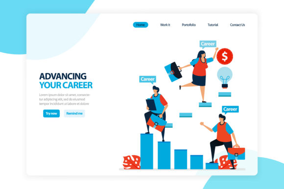 Vector Illustration of Increase Ability Graphic Landing Page Templates By setiawanarief111