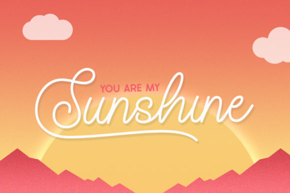 California Sunset Font PNG with transparent background - Preview 1