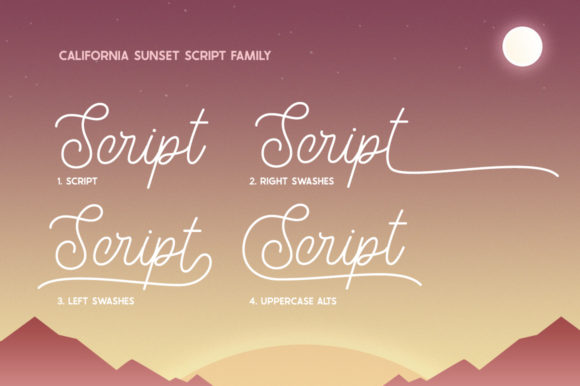 California Sunset Font PNG with transparent background - Preview 4