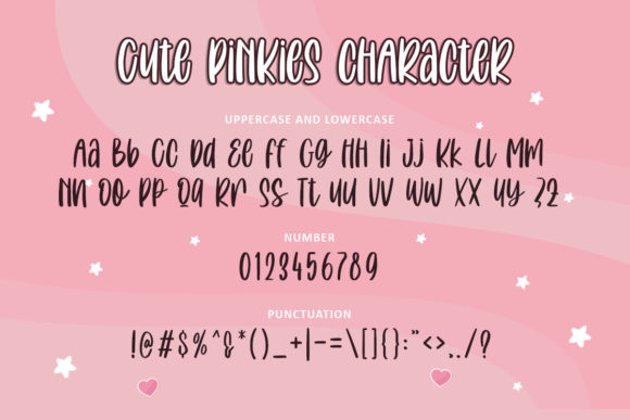 Cute Pinkies Font - Preview 2