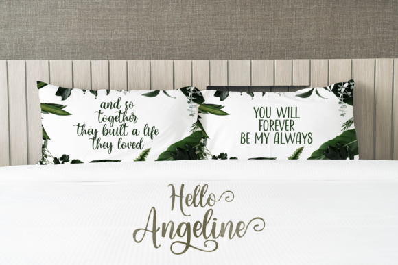Hello Angeline Font PNG with transparent background - Preview 6