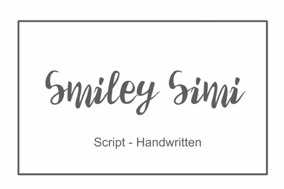 Smiley Simi Font PNG with transparent background - Preview 1