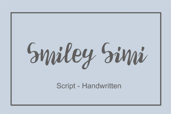 Smiley Simi Font PNG with transparent background - Preview 2