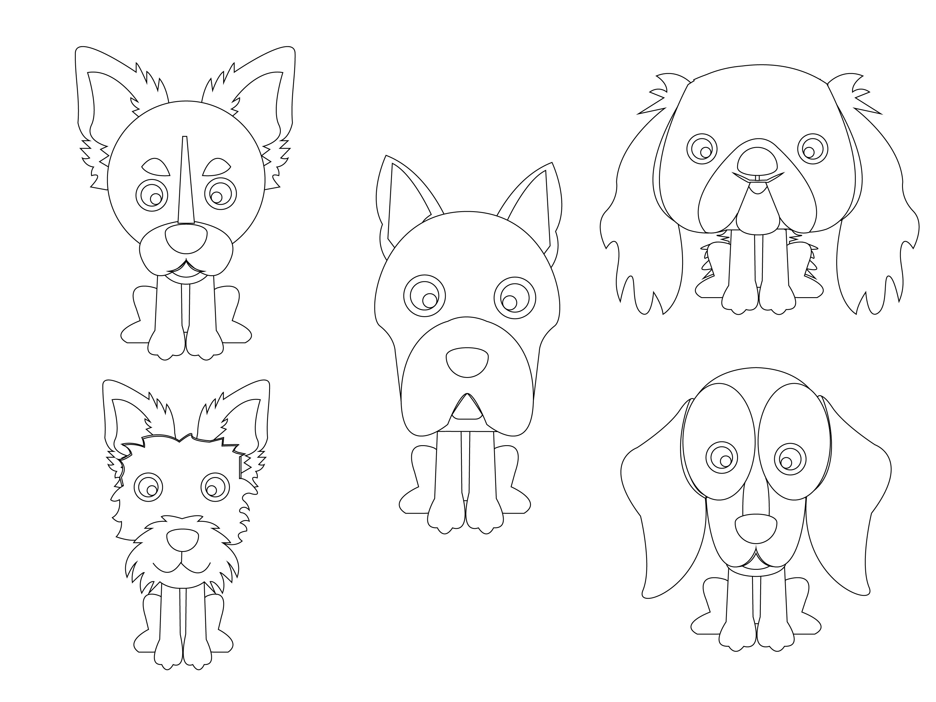 Dog 5 Vector Icon Set Flat Design Bundle Graphic by 1riaspengantin ...