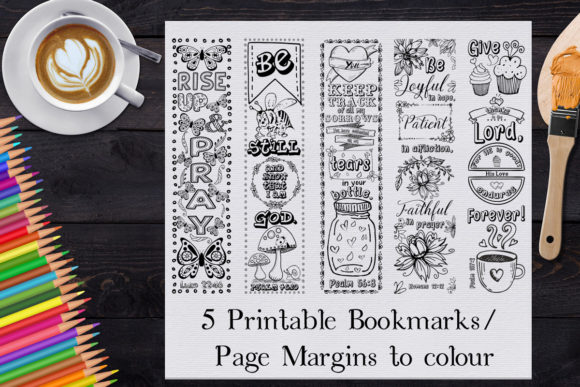 Printable Colouring Bookmarks Set #2