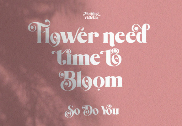 Morning Violetta Font PNG with transparent background - Preview 3