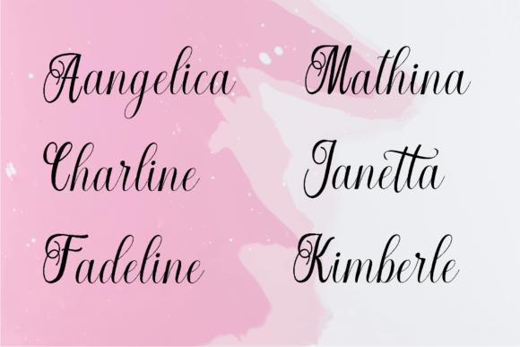 Nattalia Font PNG with transparent background - Preview 5