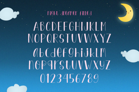 Night Dreamer Font PNG with transparent background - Preview 3