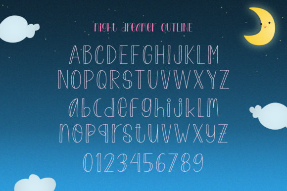 Night Dreamer Font PNG with transparent background - Preview 4
