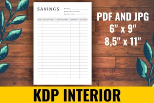 Savings Tracker KDP Interior Graphic by atlasart · Creative Fabrica