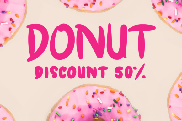 Donut Birtnis Font - Preview 1