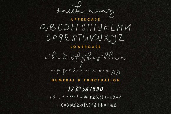 Saeela Nuary Font font preview - 4