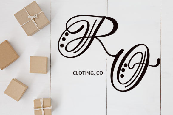 Hand Lettered Effect Monogram Font - Preview 5
