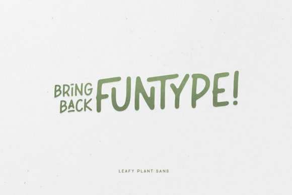 Leafy Plant Font PNG with transparent background - Preview 1