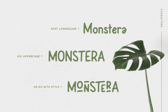 Leafy Plant Font PNG with transparent background - Preview 3