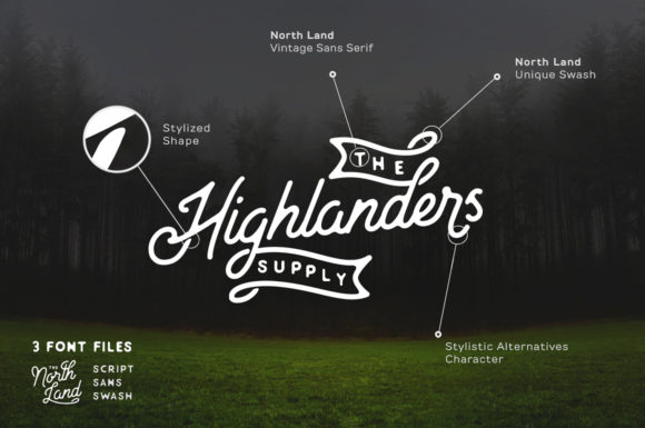 North Land Font PNG with transparent background - Preview 2