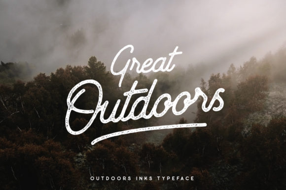 Outdoors Inks Font PNG with transparent background - Preview 1