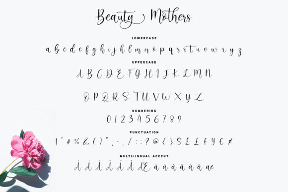 Beauty Mothers Font PNG with transparent background - Preview 5