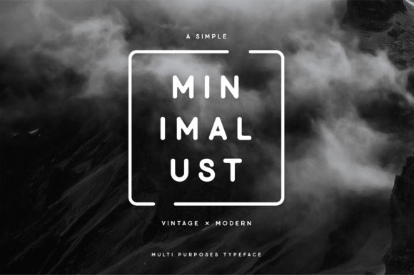 Minimalust Font PNG with transparent background - Preview 1