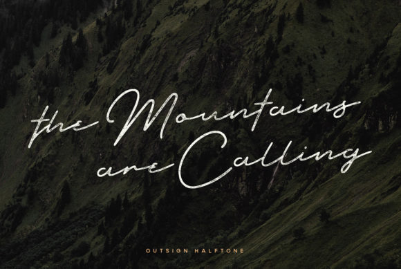 Outdoors Signature Font PNG with transparent background - Preview 5