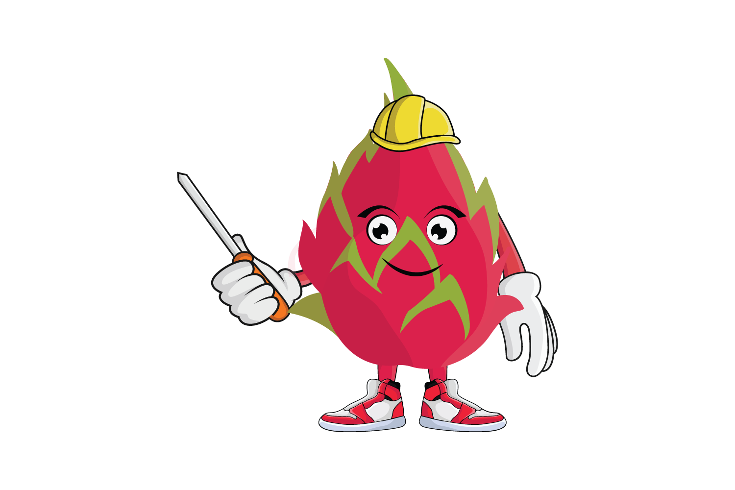 Dragon Fruit Cartoon Character Design