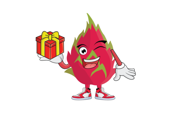 Dragon Fruit Cartoon Character Design