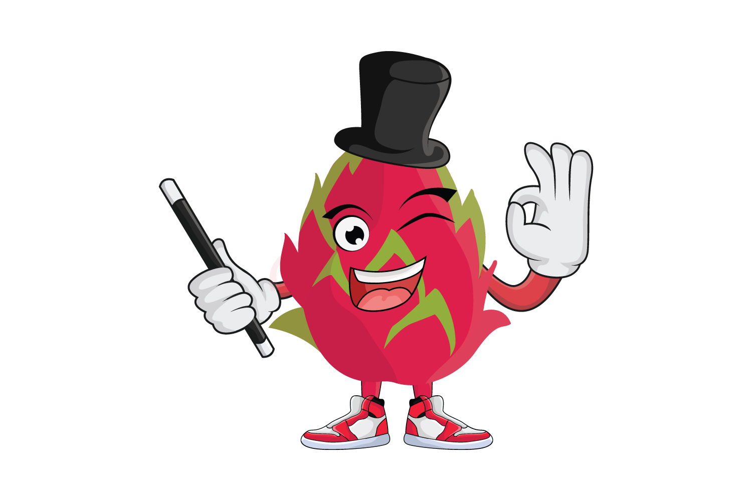 Dragon Fruit Cartoon Character Design