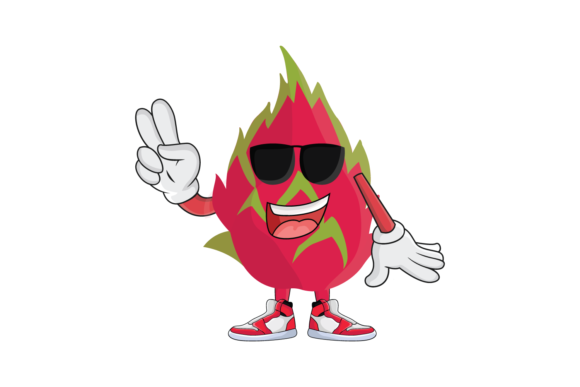 Dragon Fruit Cartoon Character Design
