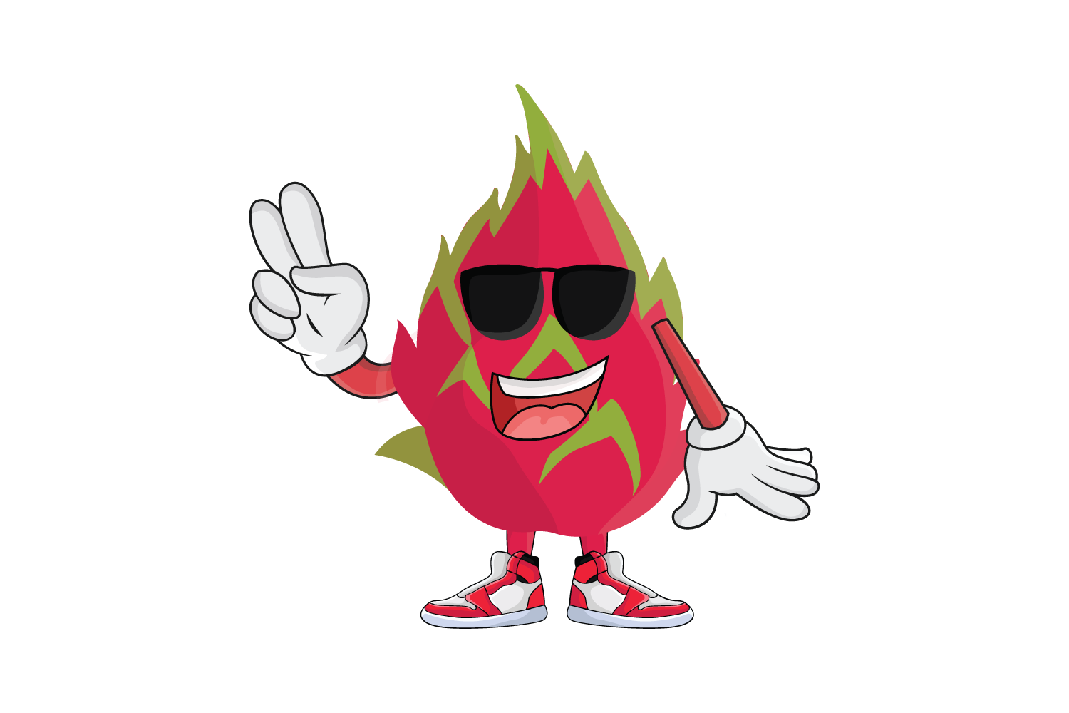 Dragon Fruit Cartoon Character Design