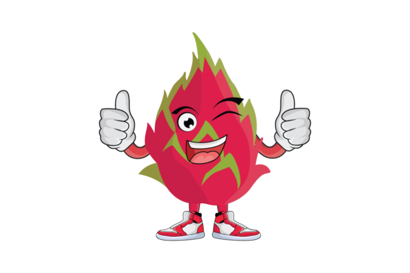 Dragon Fruit Cartoon Character Design