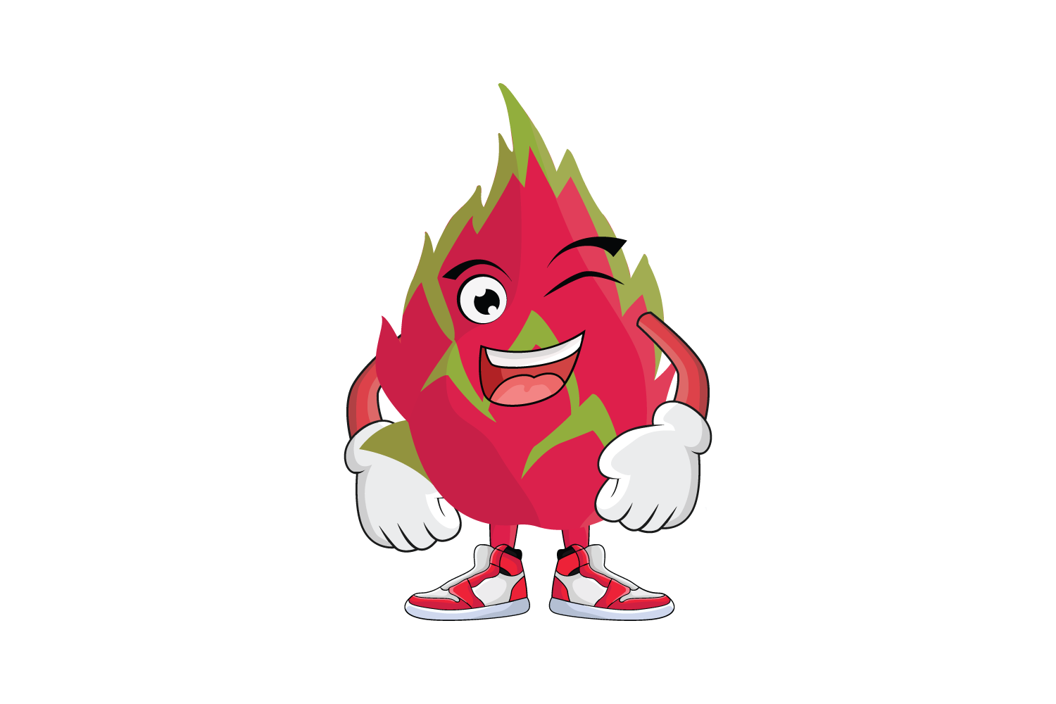 Dragon Fruit Cartoon Character Design